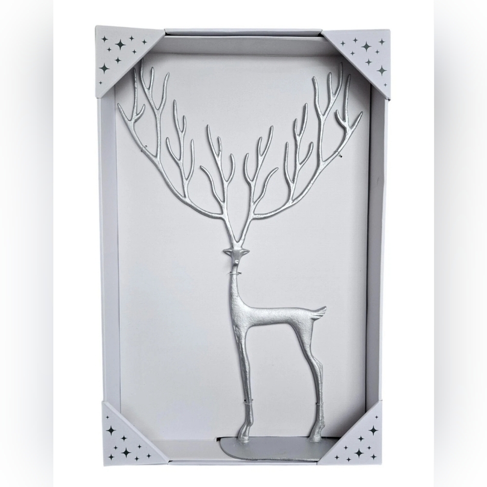 NIB MERRY MOMENTS Large 26” Aldi Dramatic Metal Decorative Reindeer Holiday